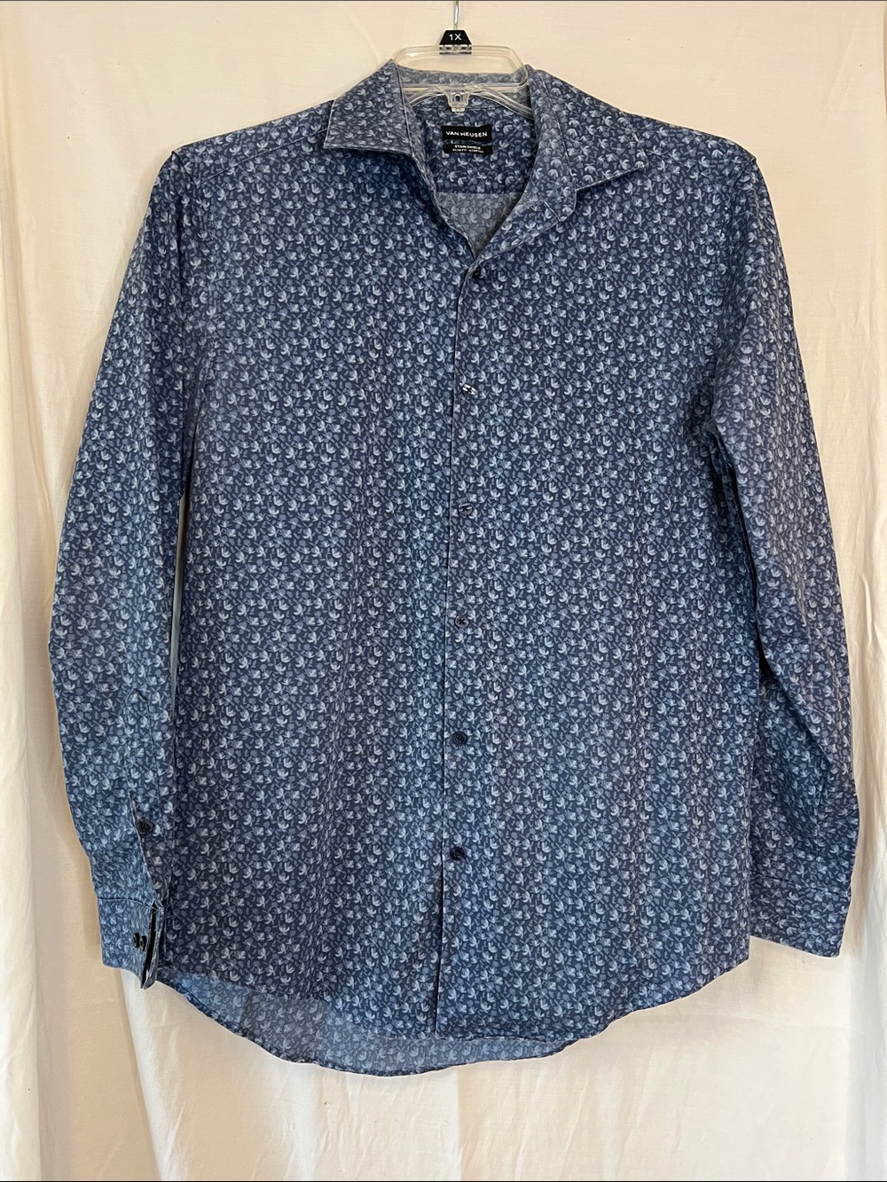 Van Heusen Men's Navy Blue Floral Button-Down Shirt